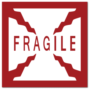 72118 fragile square stickers and labels